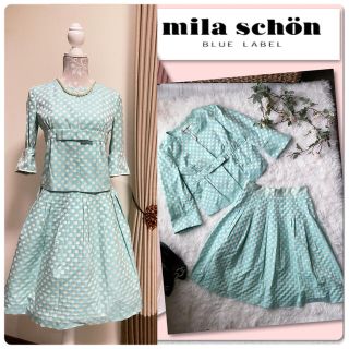 ミラショーン(mila schon)の♡ミラショーン　ブルーレーベル　水玉セットアップ♡スーツ♡上下(スーツ)