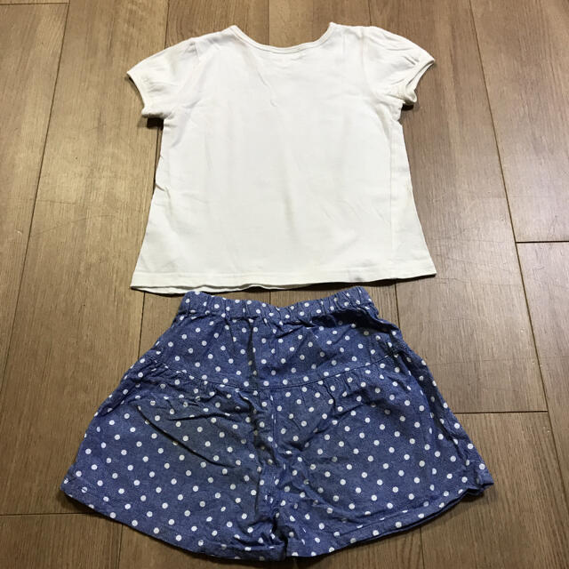 motherways(マザウェイズ)のセットアップ　女の子　Tシャツ　キュロット　トップス  104 キッズ/ベビー/マタニティのキッズ服女の子用(90cm~)(Tシャツ/カットソー)の商品写真