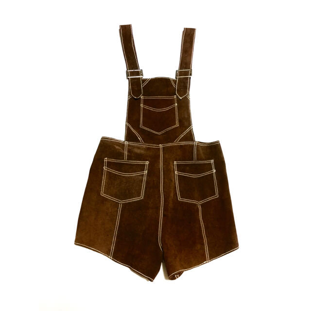 Lochie(ロキエ)の70s Suede Leather Overalls ジャンティーク スエード レディースのパンツ(サロペット/オーバーオール)の商品写真