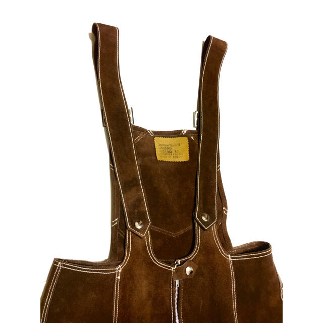 Lochie(ロキエ)の70s Suede Leather Overalls ジャンティーク スエード レディースのパンツ(サロペット/オーバーオール)の商品写真