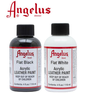 【フラットブラック・ホワイト】Angelus paintアンジェラスペイント(絵の具/ポスターカラー)
