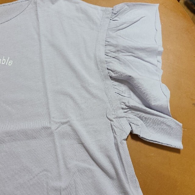 SM2(サマンサモスモス)の【SM2】フリル袖ロゴTシャツ レディースのトップス(Tシャツ(半袖/袖なし))の商品写真
