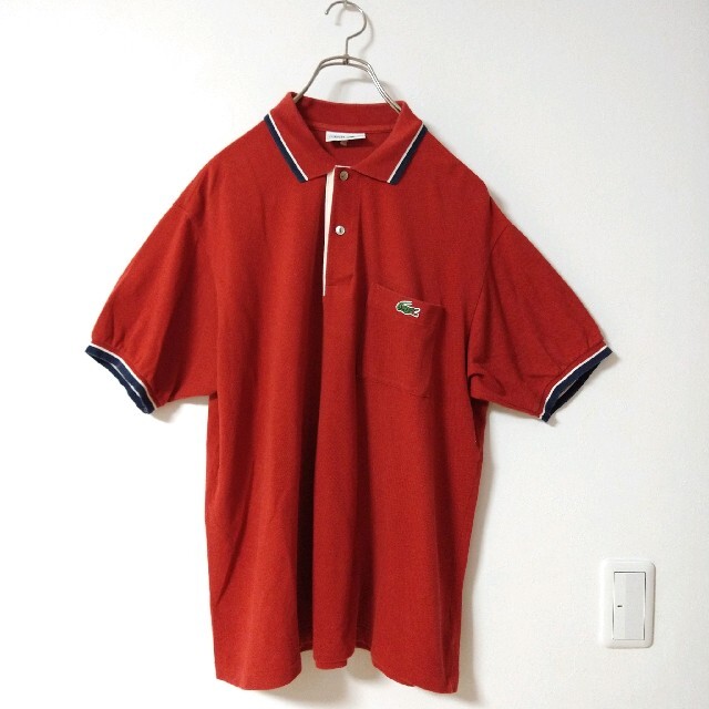 LACOSTE(ラコステ)の良品　chemise LACOSTE ポロシャツ　ビッグサイズ　トリコロール メンズのトップス(ポロシャツ)の商品写真