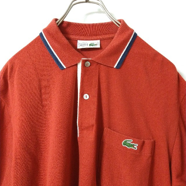 LACOSTE(ラコステ)の良品　chemise LACOSTE ポロシャツ　ビッグサイズ　トリコロール メンズのトップス(ポロシャツ)の商品写真