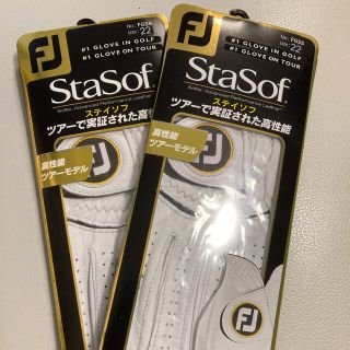 フットジョイ(FootJoy)のゴルフグローブ2枚セット  フットジョイ　ステイソフ　左手装着　22cm(その他)