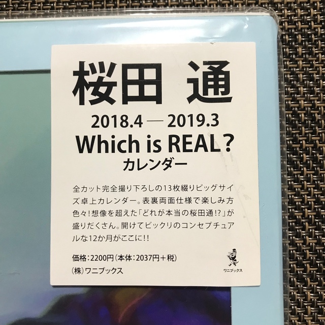 ワニブックス(ワニブックス)の桜田 通 Which is REAL? 2018.4-2019.3 カレンダー エンタメ/ホビーのタレントグッズ(男性タレント)の商品写真