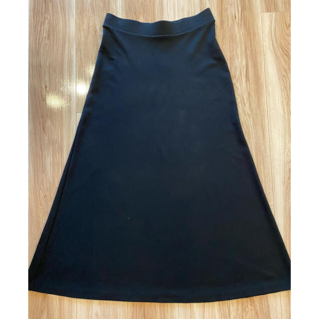 DEUXIEME CLASSE(ドゥーズィエムクラス)の Deuxieme classe Jersey フレアスカート ブラック　美品 レディースのスカート(ロングスカート)の商品写真