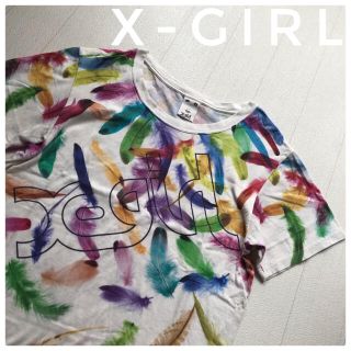 エックスガール(X-girl)の希少デザイン！X-girl エックスガール　デカロゴTシャツ　デザインTシャツ(Tシャツ(半袖/袖なし))