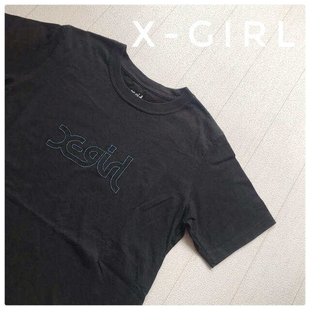 X-girl(エックスガール)の人気！X-girl エックスガール　ロゴプリントTシャツ　ブラック　ストリート レディースのトップス(Tシャツ(半袖/袖なし))の商品写真