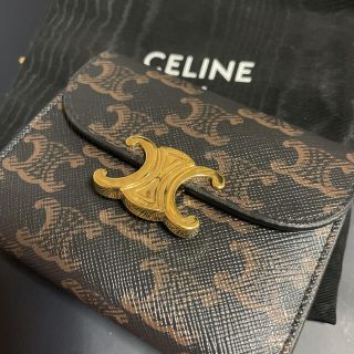 セフィーヌ(CEFINE)のCELINE スモール トリオンフウォレット / トリオンフキャンバス タン(財布)