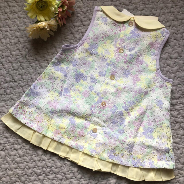 sense of wonder 新品♡センスオブワンダー レース花柄トップス ラベンダーの通販 by わったん3 センスオブワンダー 花柄レース チュニック 100センチ