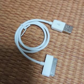 iPhone iPod USB 充電 転送 ケーブル 充電器　ホワイト(バッテリー/充電器)