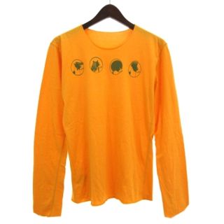 ルシアンペラフィネ(Lucien pellat-finet)のルシアンペラフィネ Tシャツ カットソー 長袖 オレンジ L トップス(Tシャツ/カットソー(七分/長袖))