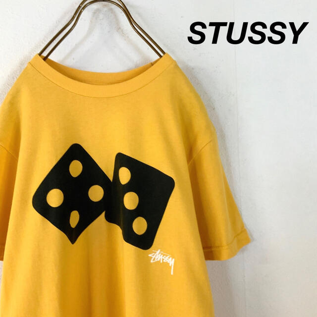 STUSSY ステューシー ダイスロゴ tシャツ マスタード | フリマアプリ ラクマ