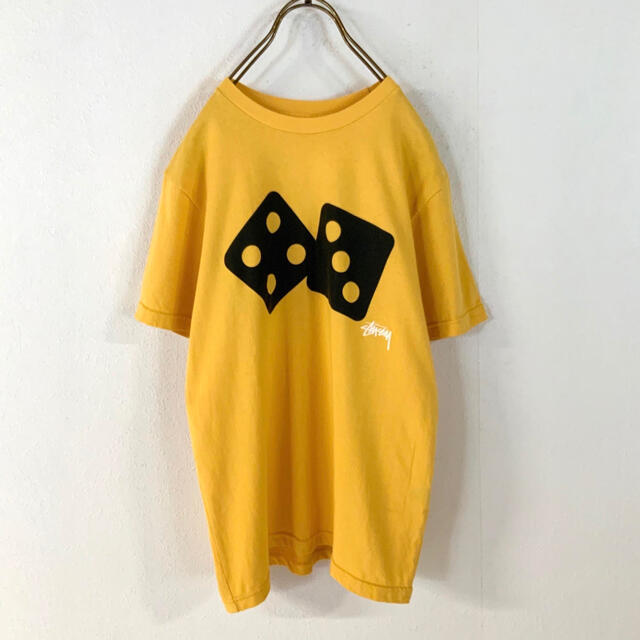 STUSSY ステューシー ダイスロゴ tシャツ マスタード