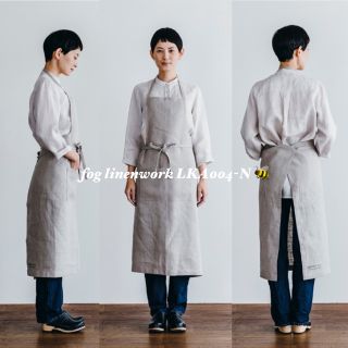 フォグリネンワーク(fog linen work)の【新品】fog linen work リネンエプロン ナチュラル (ロングワンピース/マキシワンピース)