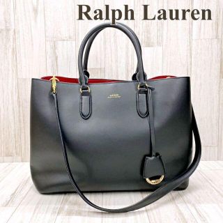 ラルフローレン(Ralph Lauren)のラルフローレン ２WAYショルダーバッグ ブラック レッド ゴールド A4OK(ショルダーバッグ)