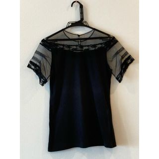 エルマンノシェルヴィーノ(ERMANNO SCHERVINO)の【ERMANNO SCERVINO/エルマノシェルビーノ】黒★トップス★美品(Tシャツ(半袖/袖なし))