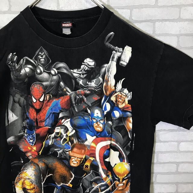 MARVEL(マーベル)のマーベル オフィシャルTシャツ L スパイダーマン Xman Marvel メンズのトップス(Tシャツ/カットソー(半袖/袖なし))の商品写真