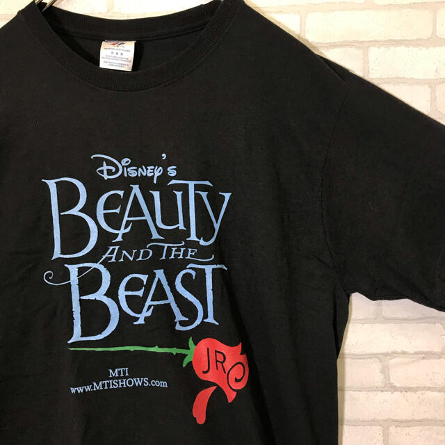 Disney(ディズニー)の美女と野獣 ディズニー Tシャツ M Disney 薔薇 ローズ ビンテージ メンズのトップス(Tシャツ/カットソー(半袖/袖なし))の商品写真