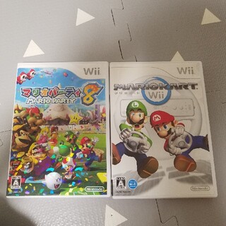 ウィー(Wii)のNintendo Wii マリオカート+マリオパーティー(PCゲームソフト)