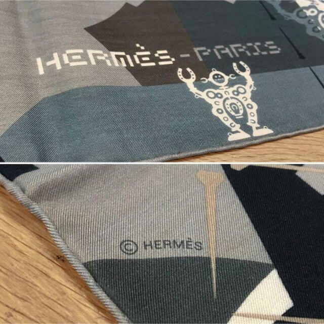 Hermes(エルメス)の新品同様 エルメス 入手困難 カレH65 ハローミスターファリエール メンズのファッション小物(バンダナ/スカーフ)の商品写真