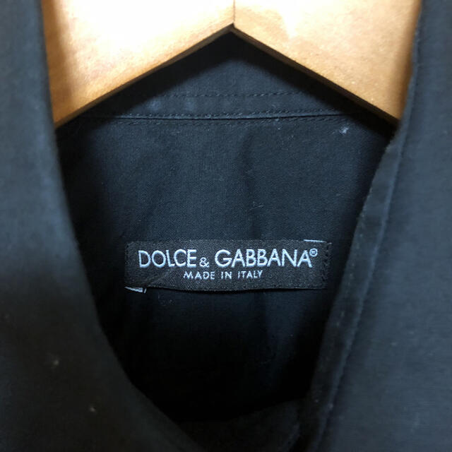 DOLCE&GABBANA(ドルチェアンドガッバーナ)の送料無料 DOLCE & GABBANA ドルガバ メンズ ドレスシャツ　黒 メンズのトップス(シャツ)の商品写真