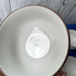 白山陶器　白磁　5客　蓋付き　湯のみ