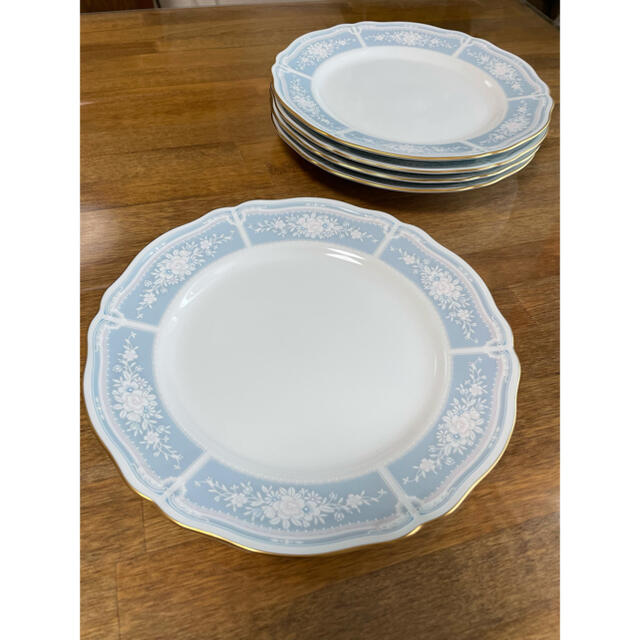 Noritake ノリタケ レースウッド ゴールド プレート 5枚 21cmインテリア/住まい/日用品