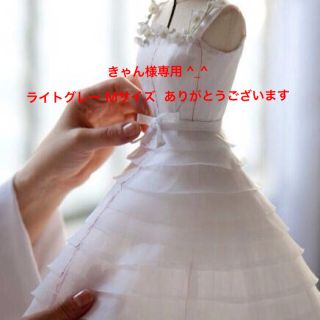 きゃん様専用 ^_^ M ライトグレー新作☆サロペット ゆったりめ ワイドパンツ(サロペット/オーバーオール)