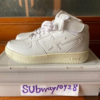 送料無料 BAPE STA MID WHITE US11 29㎝