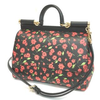 ドルチェアンドガッバーナ(DOLCE&GABBANA)の未使用 ドルチェアンドガッバーナ フラワー 花柄 シシリー 2WAYバッグ(ショルダーバッグ)