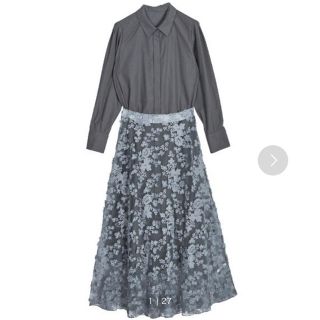 アメリヴィンテージ(Ameri VINTAGE)の新品未使用 Ameri Lace Layered Shirt Dress(ロングワンピース/マキシワンピース)