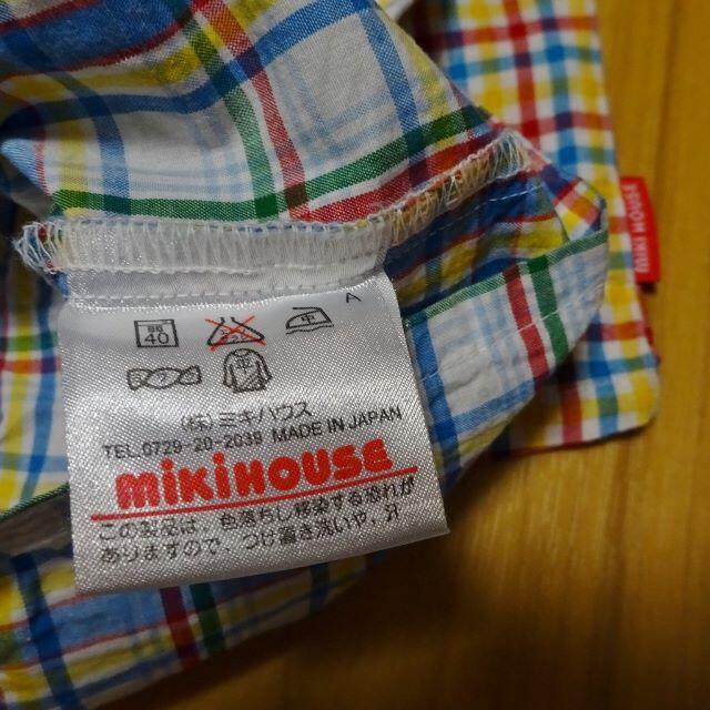 mikihouse(ミキハウス)の半袖綿シャツ２枚組 KIDS 110cm MIKIHOUSE 日本製 チェック キッズ/ベビー/マタニティのキッズ服男の子用(90cm~)(ブラウス)の商品写真