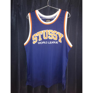 ステューシー(STUSSY)の STÜSSY (ステューシー)カレッジロゴ メッシュ バスケット タンクトップ(タンクトップ)