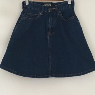 マウジー(moussy)のmoussy デニムスカート(ひざ丈スカート)