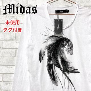 ミダス(MIDAS)の☆未使用タグ付き☆ MIDAS ミダス スカル ロングスリーブ Tシャツ(Tシャツ/カットソー(七分/長袖))