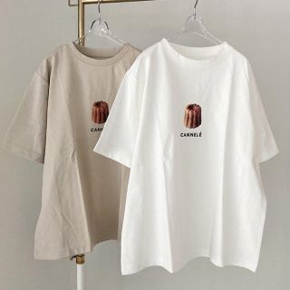 ルビー アンド ユー(RUBY AND YOU)の新品RUBY AND YOU canneleプリントTシャツ　カヌレTシャツ(Tシャツ(半袖/袖なし))