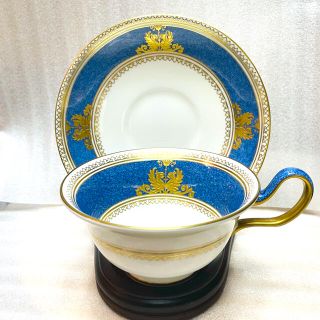 ウェッジウッド(WEDGWOOD)のウェッジウッド　コロンビアパウダーブルー ティーカップ＆ソーサー ピオニー(陶芸)