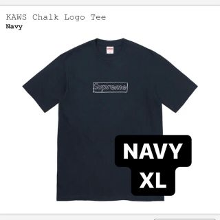 シュプリーム(Supreme)のSupreme KAWS Chalk Logo Tee Navy XL(Tシャツ/カットソー(半袖/袖なし))