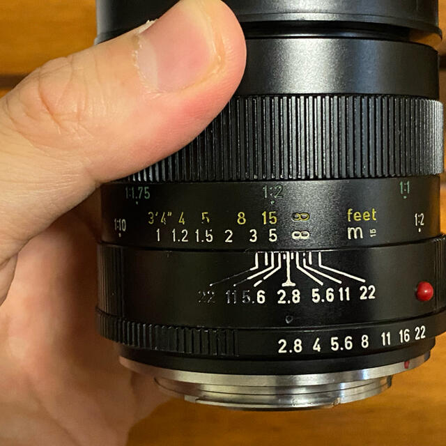 LEICA(ライカ)のmacro elmarit 60mm 等倍アダプター付き スマホ/家電/カメラのカメラ(レンズ(単焦点))の商品写真