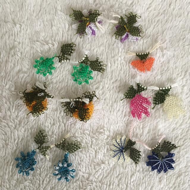 イーネオヤ　トルコ 伝統刺繍 モチーフ ハンドメイドの素材/材料(各種パーツ)の商品写真