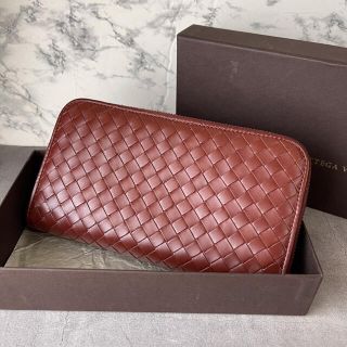 ボッテガヴェネタ(Bottega Veneta)の美品　ボッテガべネタ　イントレチャート　ラウンドファスナー　長財布(長財布)