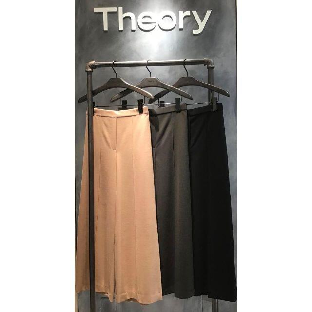 Theory　20AW　ワイドクロップドパンツ　カーキ　00