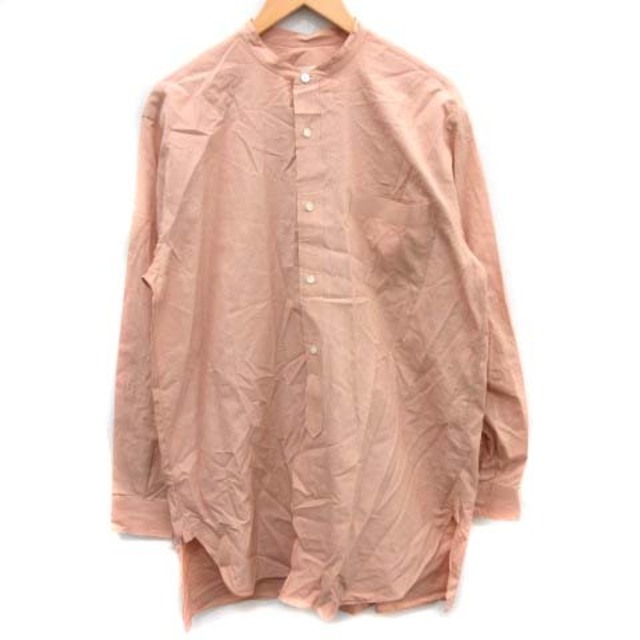 コモリ COMOLI カジュアルシャツ  バンドカラー 3 L ピンク51cm　身幅