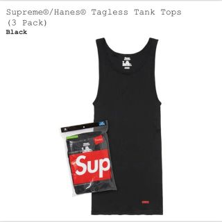 シュプリーム(Supreme)のステッカー付き☆supreme Hanes  tank top1枚(タンクトップ)