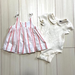 ベビーギャップ(babyGAP)のベビーギャップ　70㎝　ワンピース　襟付きロンパース　セット(ワンピース)