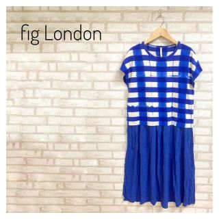 フィグロンドン(fig London)のfig London レディース ワンピース 青 チェック FREE(ひざ丈ワンピース)