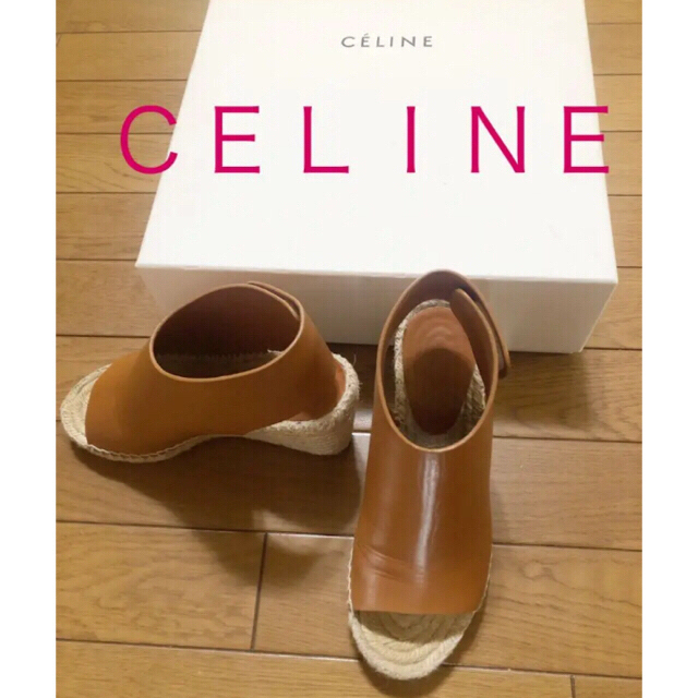 美品　セリーヌ　ＣＥＬＩＮＥ　ウエッジソール　エスパドリーユ　ブーティ　サンダル