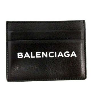 バレンシアガ(Balenciaga)のバレンシアガ BALENCIAGA カードケース ロゴ レザー 黒(名刺入れ/定期入れ)